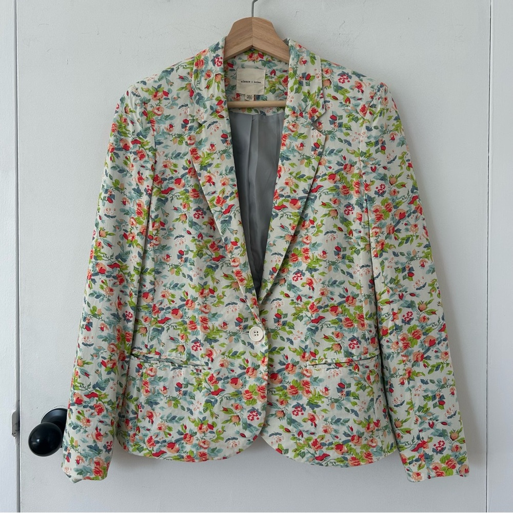 SILENCE + NOISE FLORAL BLAZER SIZE S